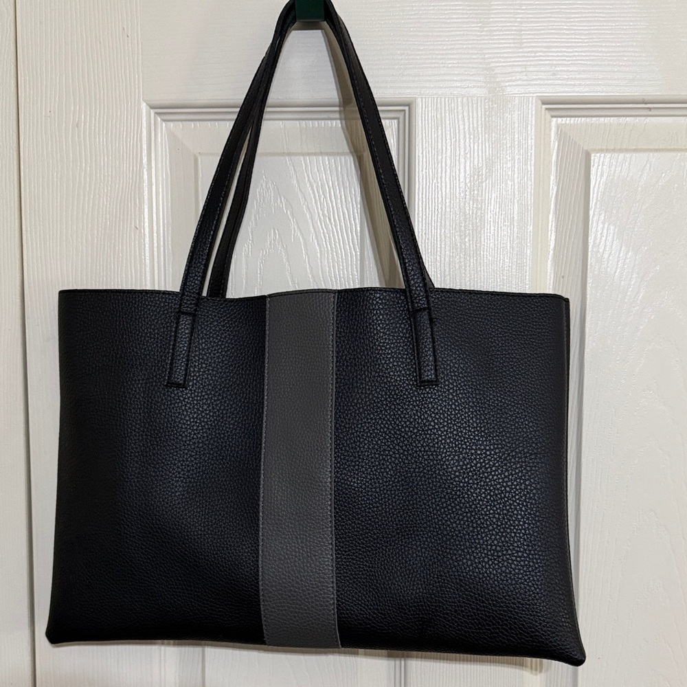 Vince Camuto Black and Gray Tote Bag
